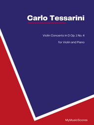 Tessarini Violin Concerto in D Op 1 No 4 for Violin and Piano P.O.D. cover Thumbnail